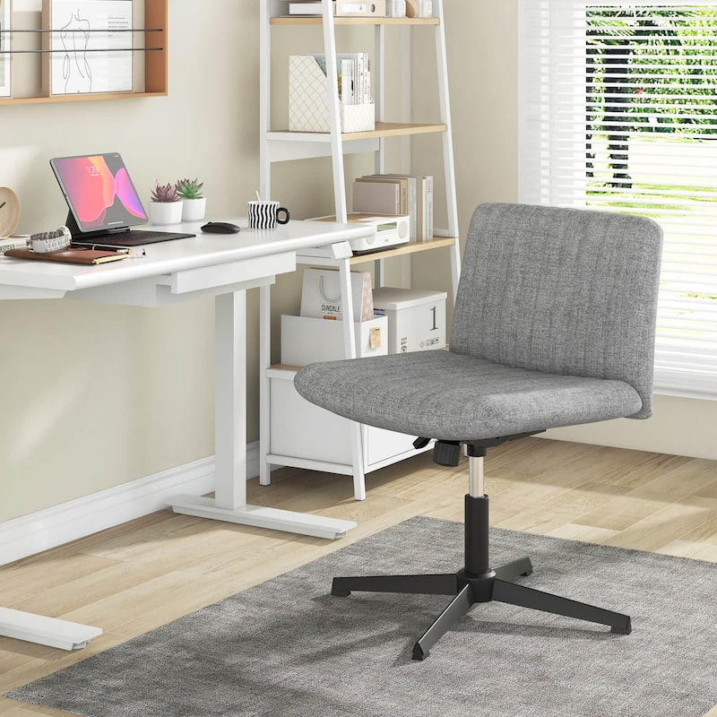 Costway Criss Cross Legged Office Chair Ergonomic Mid Back Computer - See Details