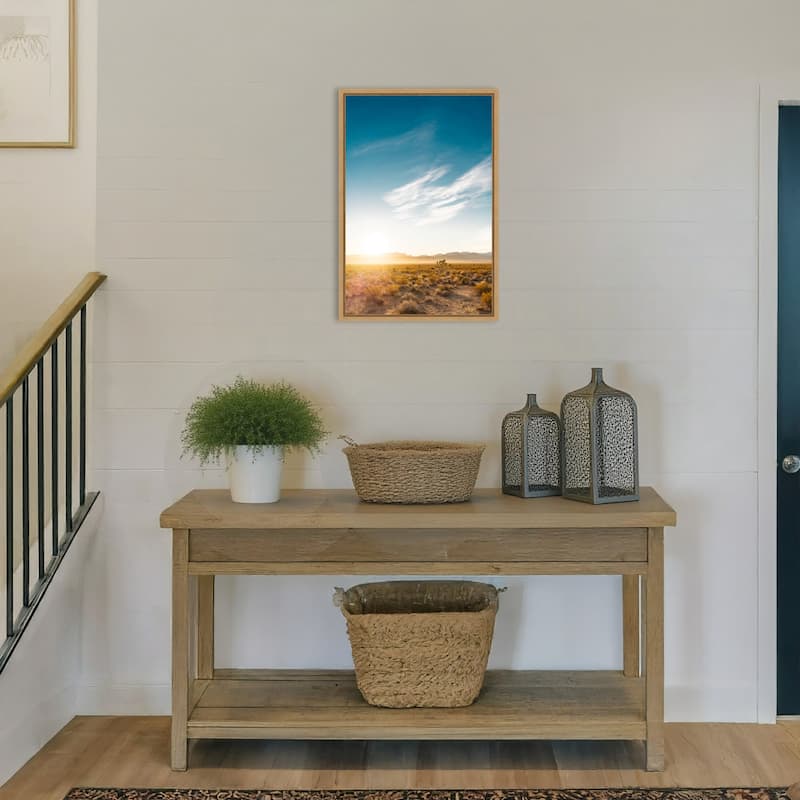 Nevada Desert Sunrise by Bethany Young Framed Canvas Wall Art Print - Sylvie Natural