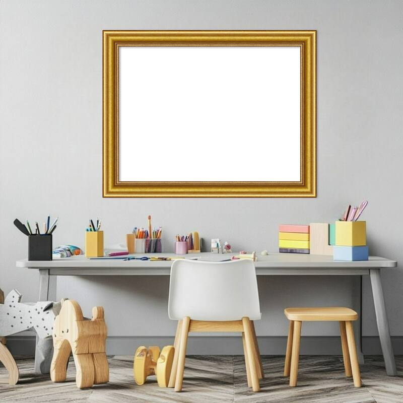 Amanti Art Townhouse Gold Framed Dry Erase Magnetic Board