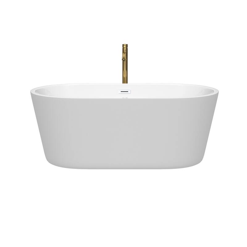 Wyndham Collection Carissa 60" Freestanding Acrylic Soaking Tub with