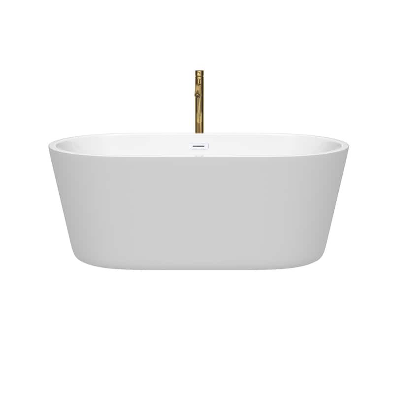 Wyndham Collection Carissa 67" Freestanding Acrylic Soaking Tub with