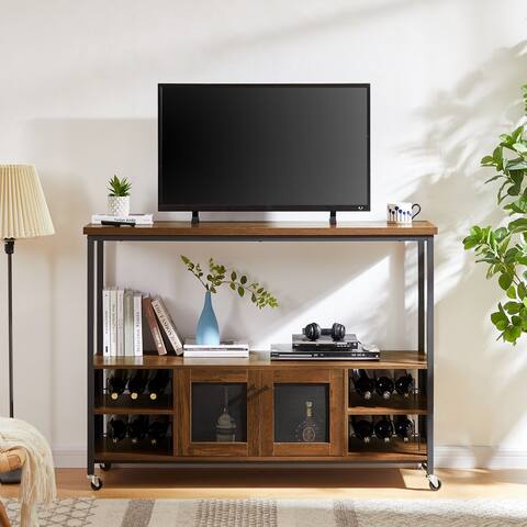 Modern Wine Bar Cabinet,Sideboard With Storage Compartment