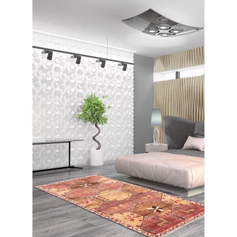 ECARPETGALLERY Hand-knotted Konya Anatolian Brown, Burgundy Wool Rug - 3'3 x 6'6