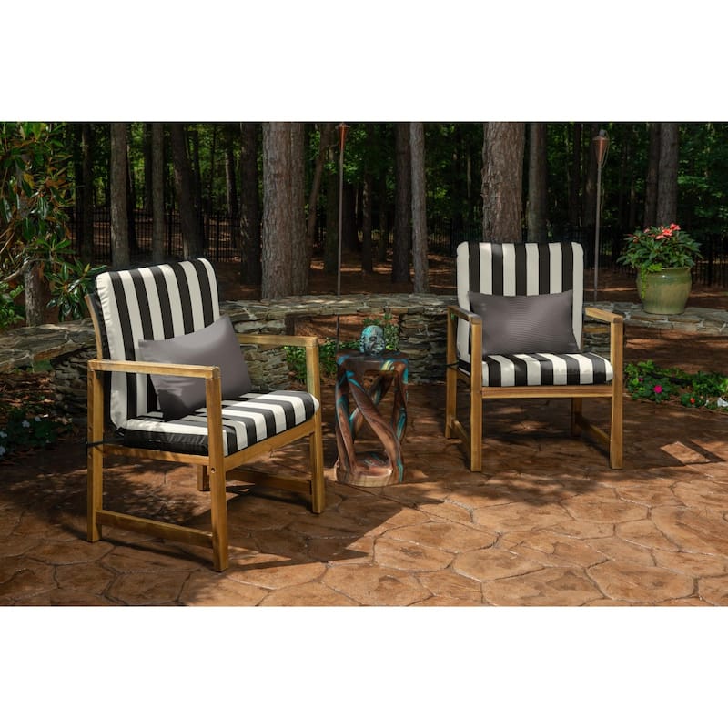 Sunbrella Solid Fabric 1-Piece Indoor/Outdoor Lumbar Pillow, 19"W x 12"L