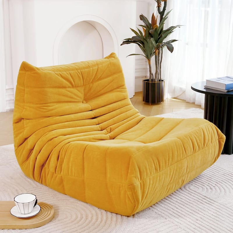 Ergonomic Design Stable Bean Bag Sofa,Armless Floor sofa Bean Bag Chair for Adults Fireside Bean Bag Lounger Memory Foam Chair