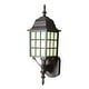 preview thumbnail 1 of 0, Trans Globe Lighting Single Light Up Lighting Square Outdoor Wall Black