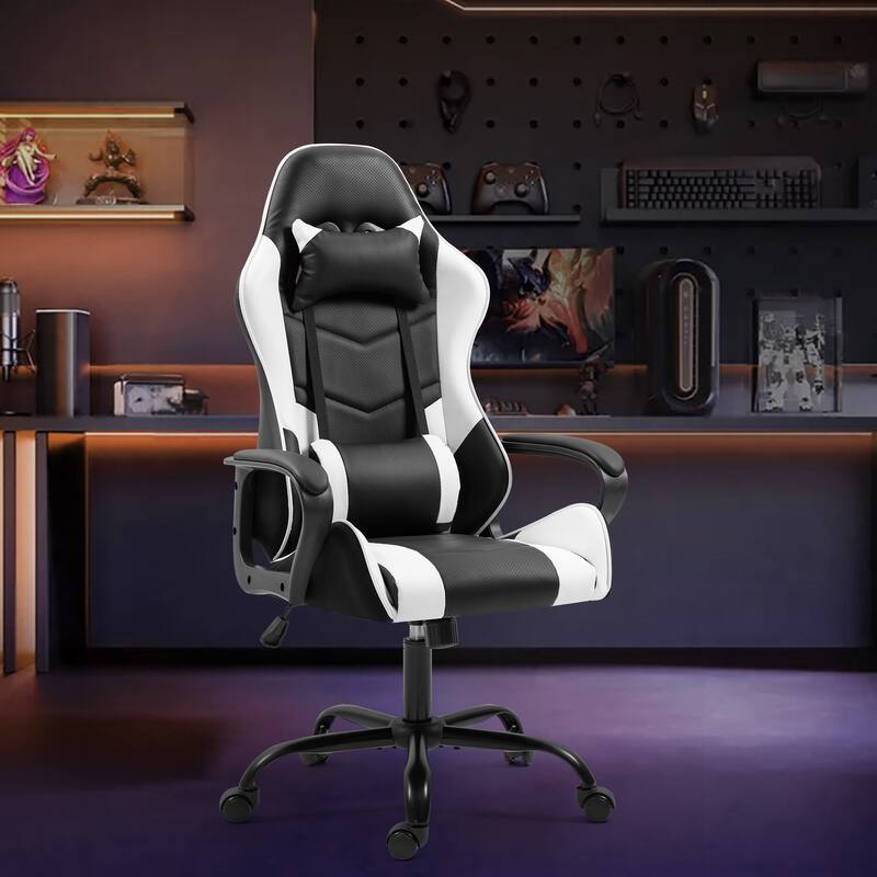 Gaming Chair Ergonomic, adjustable, 360° swivel, with massage lumbar and rocking. Ideal for gaming or office