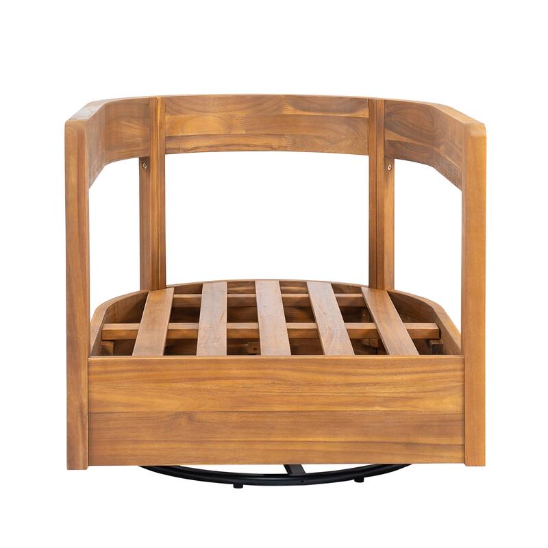 Christopher Knight Home - Alverra 3-Piece Outdoor Swivel Patio Chat Set with MGO Side Table