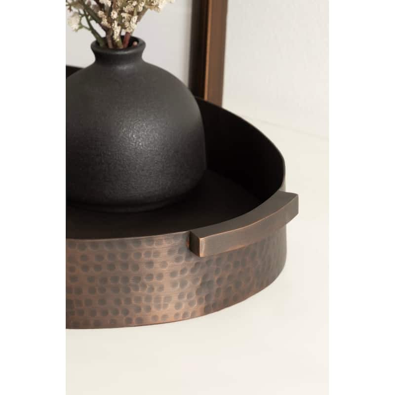 Kate and Laurel Samana Oval Metal Tray