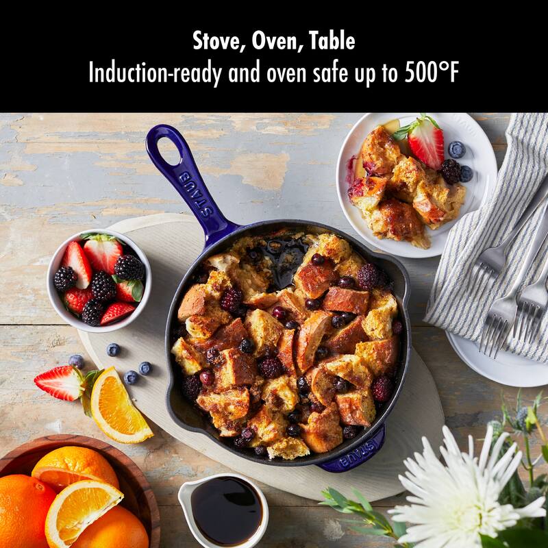 STAUB Cast Iron 8.5-inch Traditional Deep Skillet