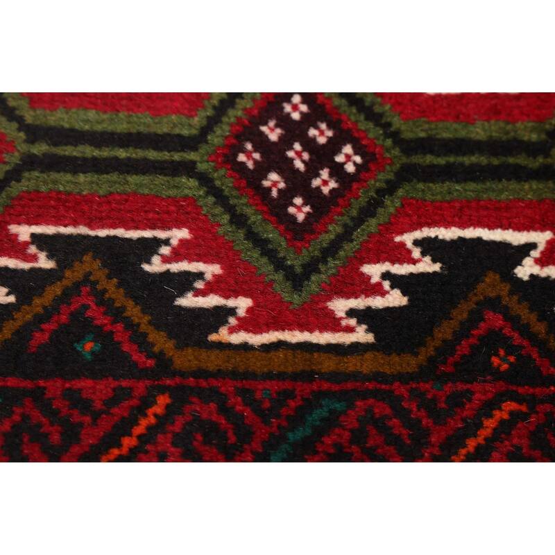 ECARPETGALLERY Hand-knotted Teimani Red Wool Rug - 2'3 x 6'7