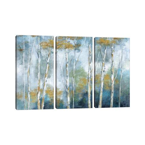 iCanvas "Indigo Forest" by Nan 3-Piece Canvas Wall Art Set
