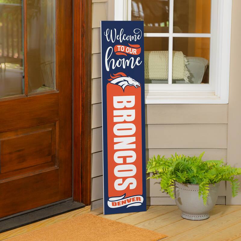 47" Double Sided Seasonal Porch Leaner, Denver Broncos - 47" x 11.25"