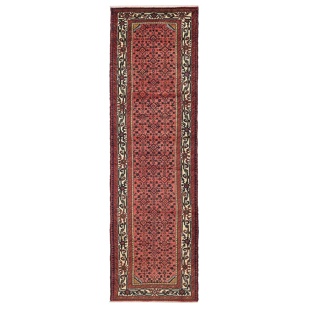 ECARPETGALLERY Hand-knotted Andelz Dark Copper Wool Rug - 2'9 x 9'10