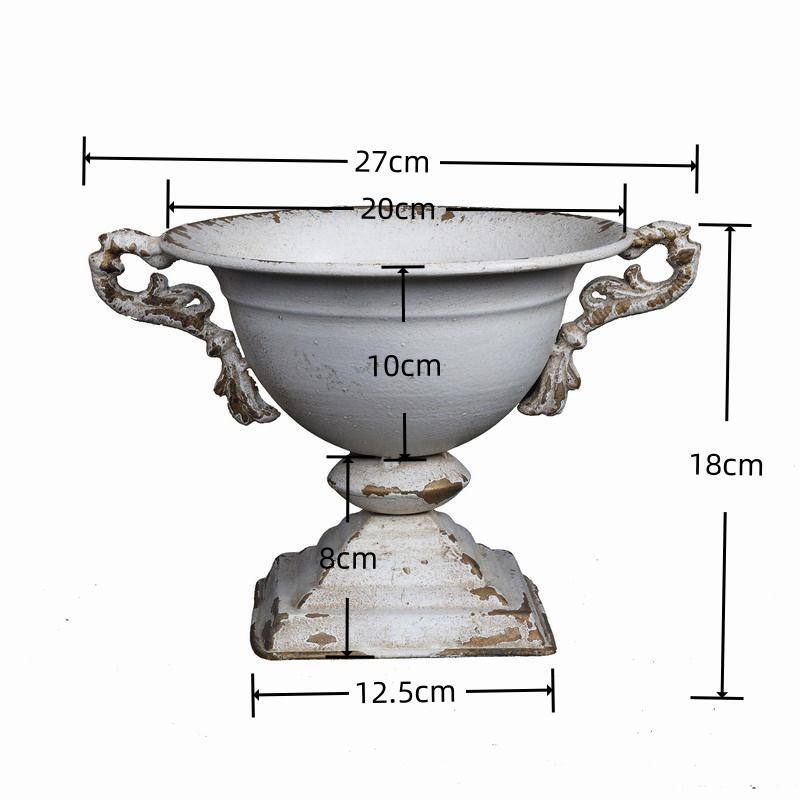 Indoor/Outdoor Double Handle Ceramic Planter for Living Room Garden