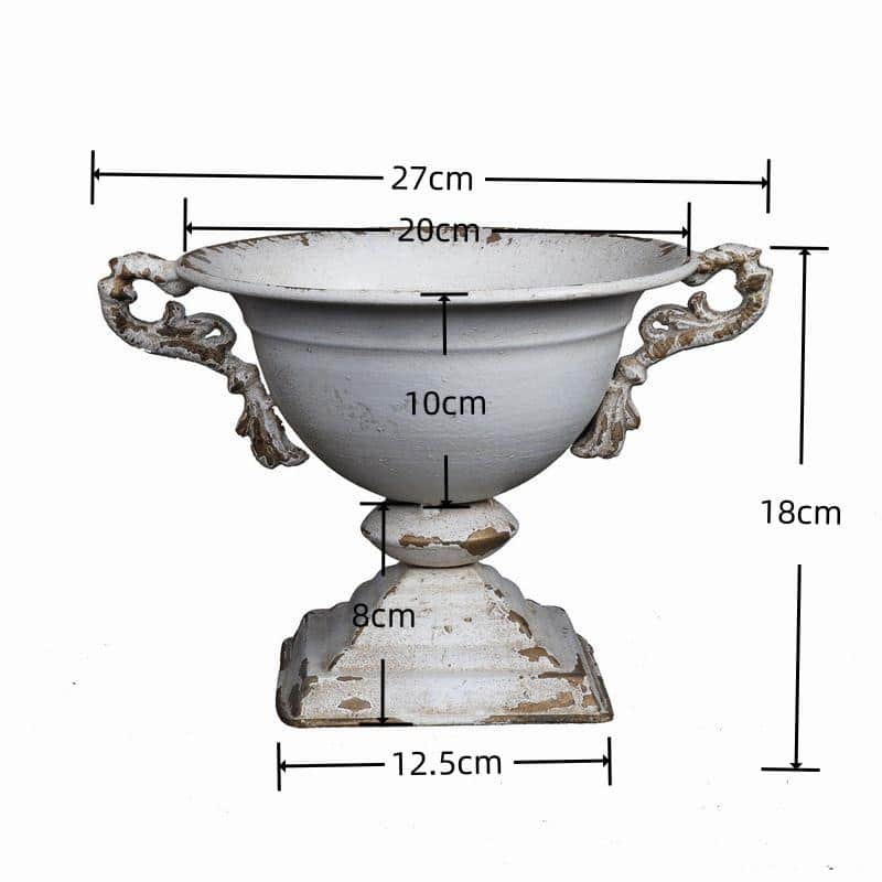 Vintage Double-Handled Flower Pot for Timeless Home Décor, Ideal for Showcasing Plants and Adding Charm to Your Space