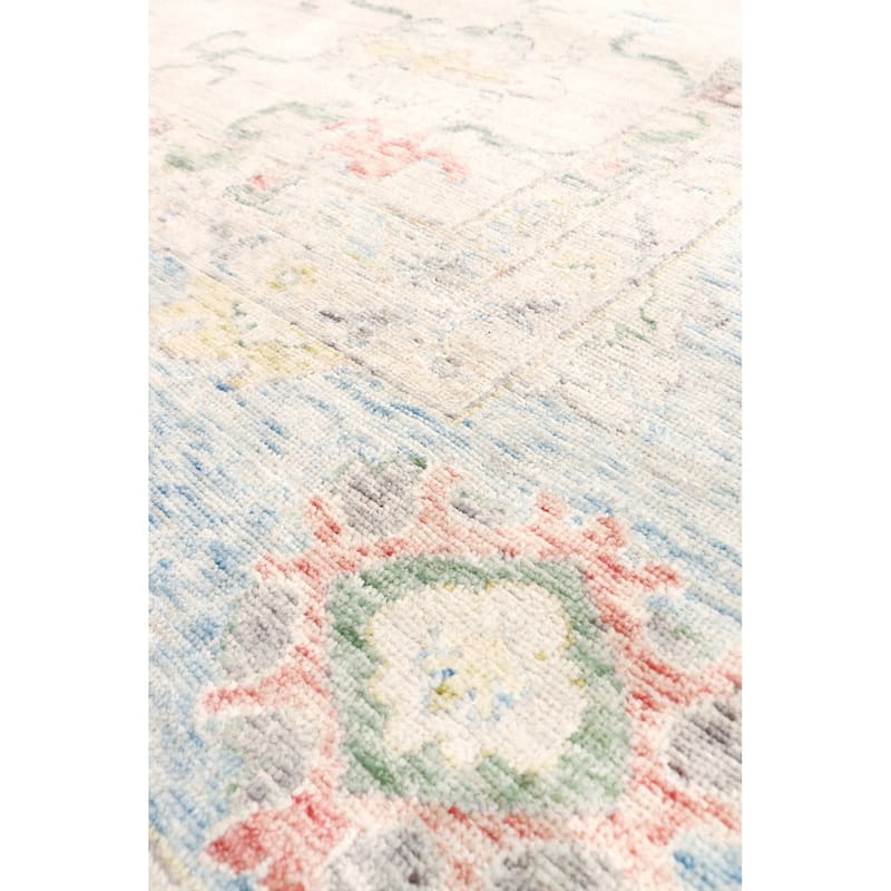 Pasargad Home Oushak Hand-Knotted Ivory Wool Area Rug - 10' 3" X 13' 0"