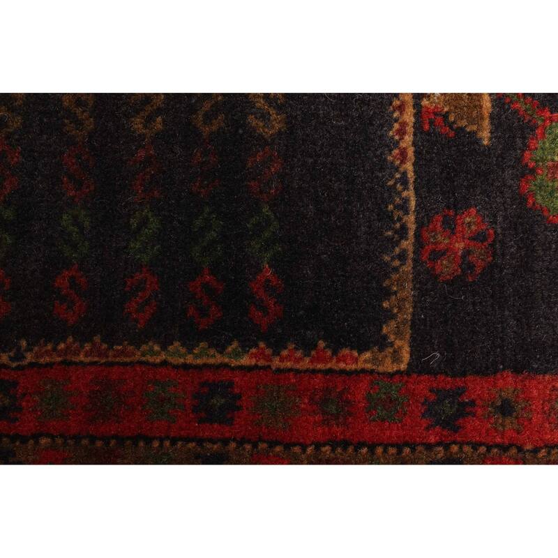 ECARPETGALLERY Hand-knotted Teimani Black Wool Rug - 2'8 x 3'10