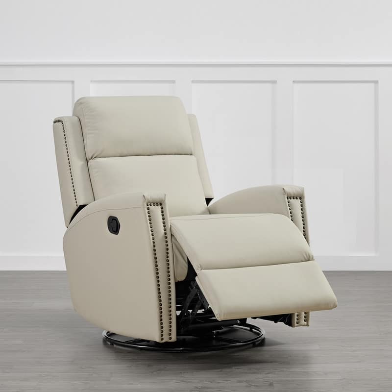 Jerome Swivel Glider Recliner Nursery Chair Manual Push Back Recliner