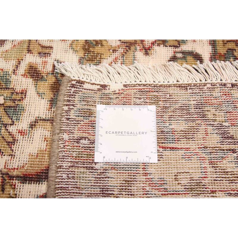 ECARPETGALLERY Hand-knotted Antalya Vintage Cream Wool Rug - 7'9 x 11'4