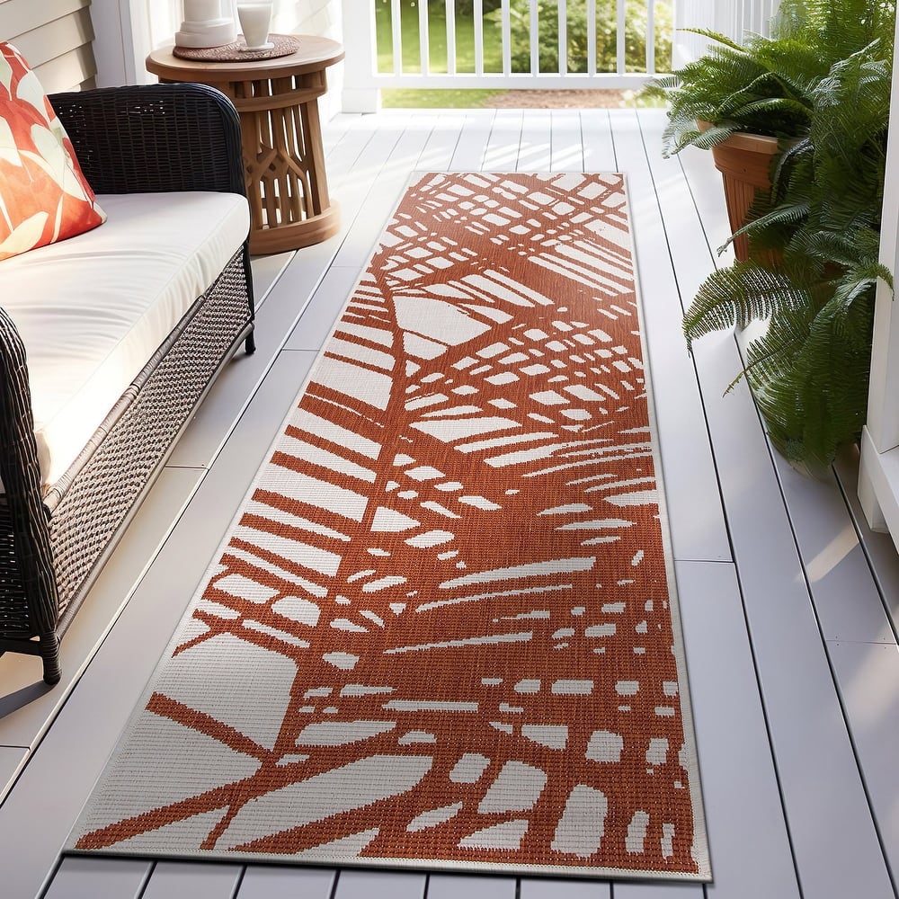 World Rug Gallery Nature Inspired Tropical Indoor/Outdoor Area Rug
