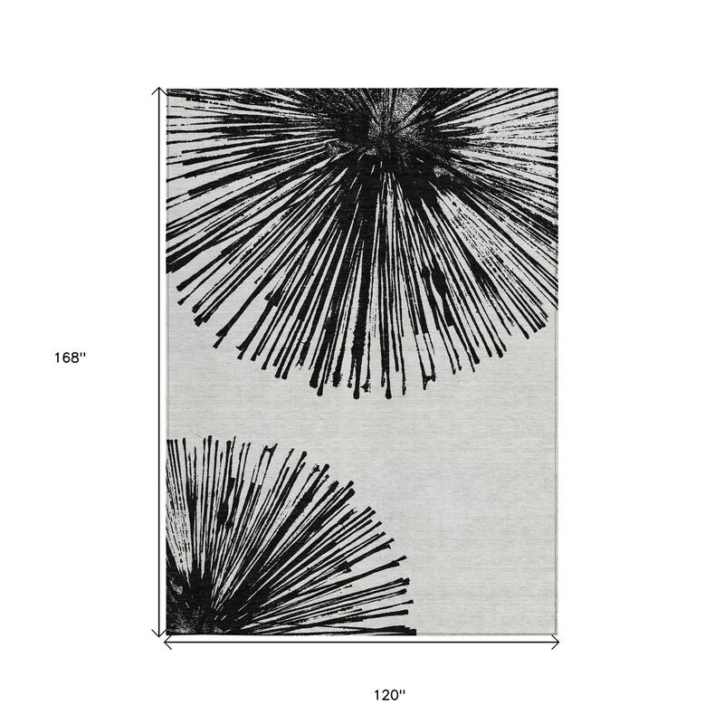 HomeRoots Abstract Transitional Rectangle Outdoor Rug