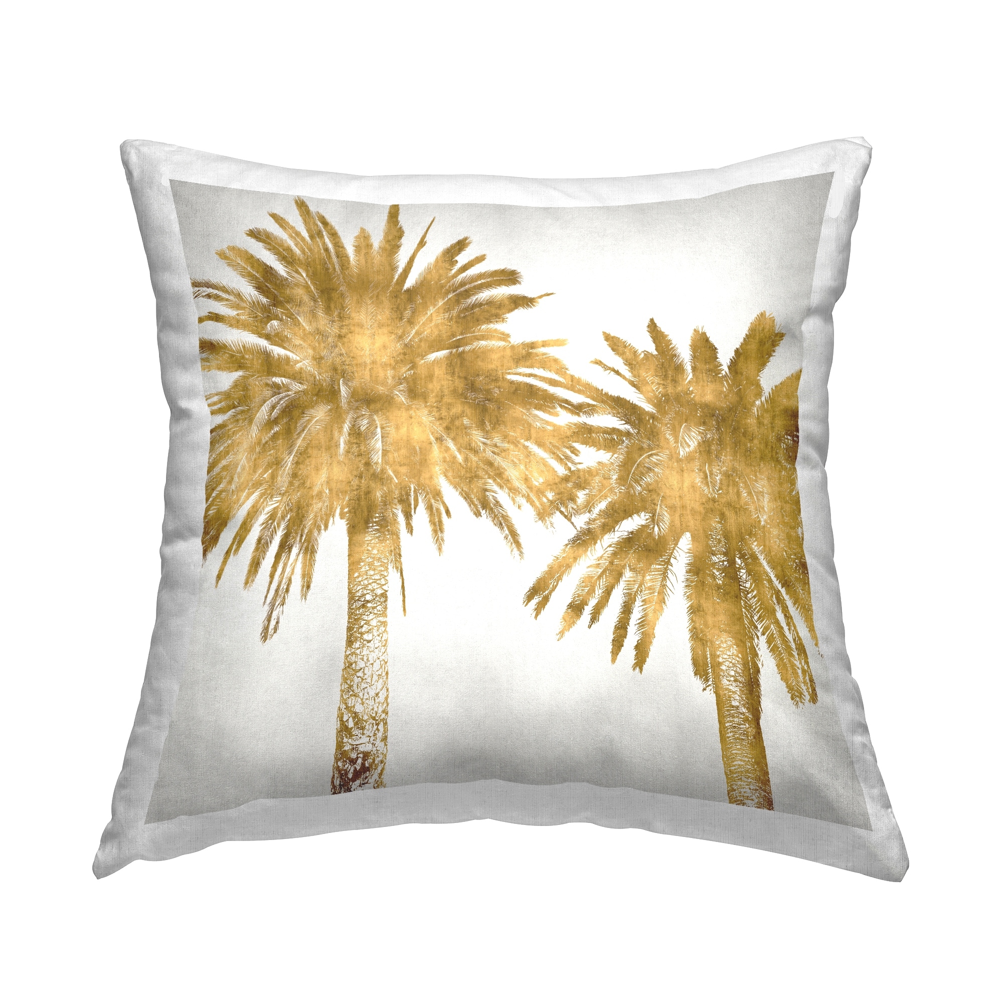 Stupell Glam Palm Trees Tropical Plants Printed Throw Pillow Design by Kate Bennett Polyester Pillow Sets 18 x 7 x 18 Single Grey