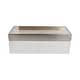 preview thumbnail 7 of 11, Sagebrook Home Acrylic & Stainless Steel Storage Box - White Brass 14.25" Decorative Organizer - 14.25" x 6" x 6.5"