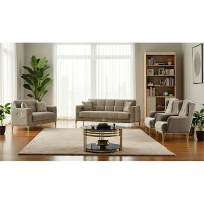 Sampdoria 4 Pieces Living Room Sets 1 Sofa 1 Loveseat 2 Chair