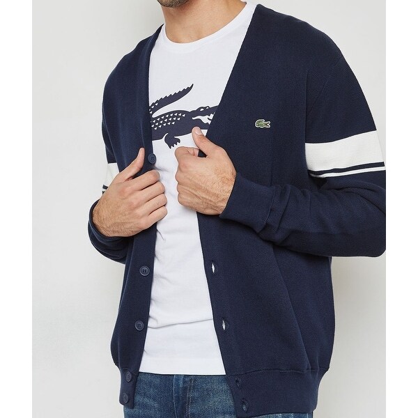 lacoste cardigan mens