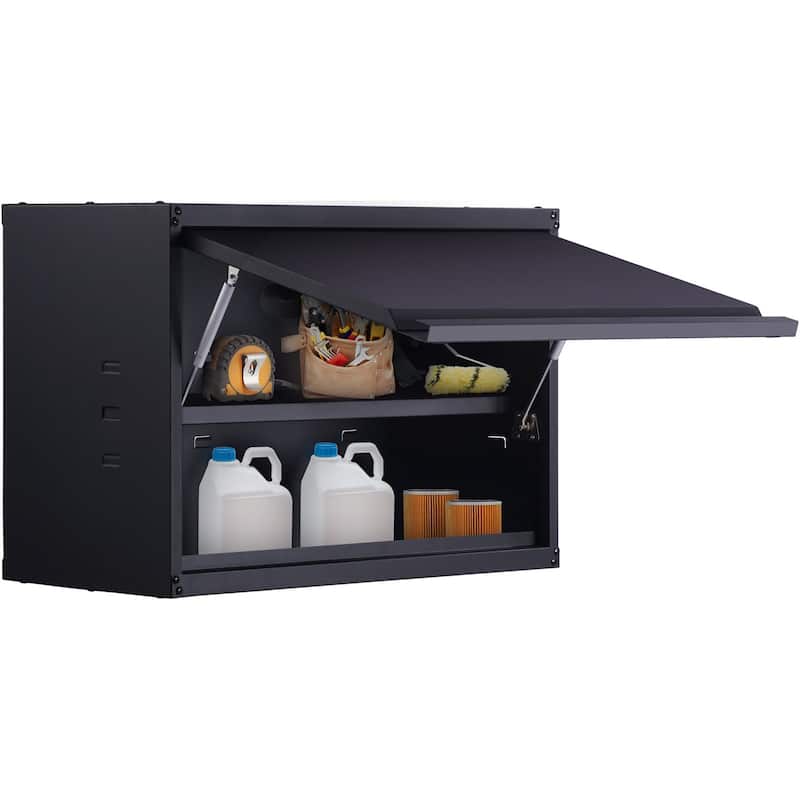 Wall-Mounted Storage Cabinet with Adjustable Shelves for Home or Garage - 30.3" × 12.5" × 19.7"