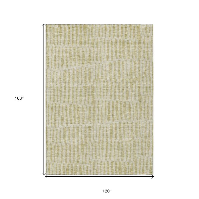 HomeRoots Striped Transitional Rectangle Outdoor Rug