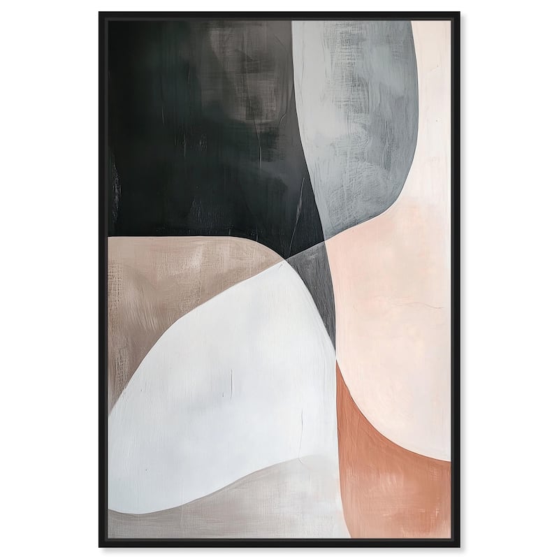 Curved Contour Canvas by Art Remedy - 16" x 24" - Black