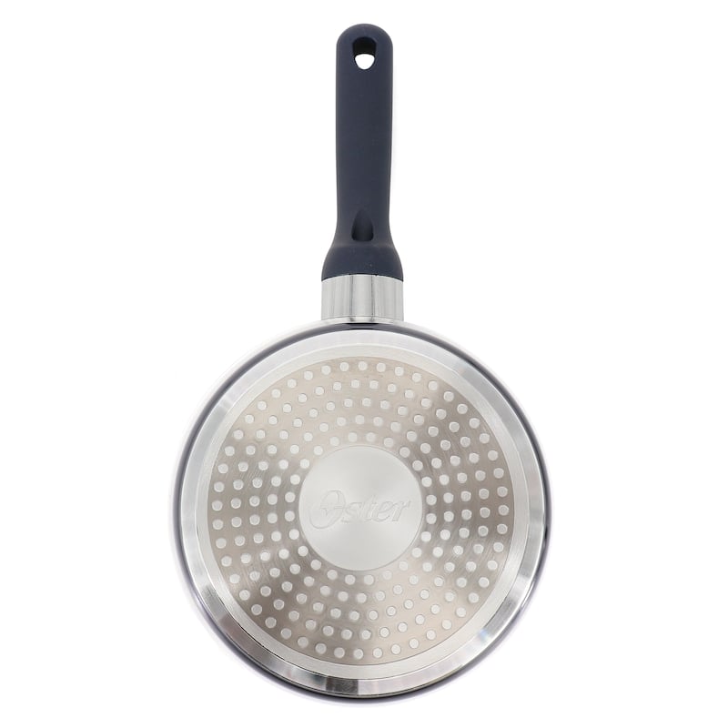 1.9 Quart Ceramic Nonstick Aluminum Saucepan with Lid in Dark Blue