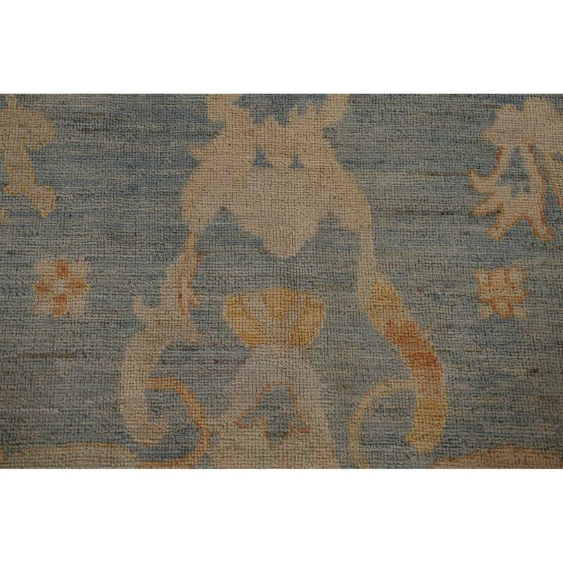 Floral / Medallion Oushak Turkish Rug Handmade Wool Carpet - 8'10"x 12'0"