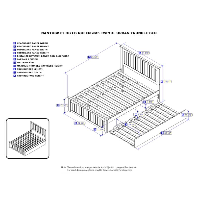 African Adventure Platform Bed - Grey Twin Trundle & Footboard - HomeStock