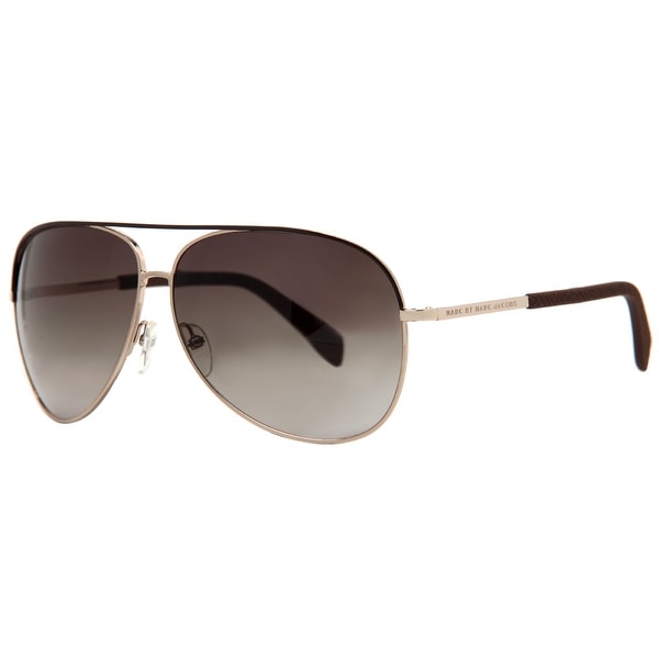 Marc by Marc Jacobs MMJ 484/S LNU/HA Gold Brown Gradient Aviator Sunglasses - Brown Gold - 63mm-11mm-135mm