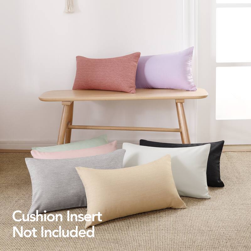 Deconovo 4-Pack Faux Linen Throw Pillow Covers with Hidden Zipper