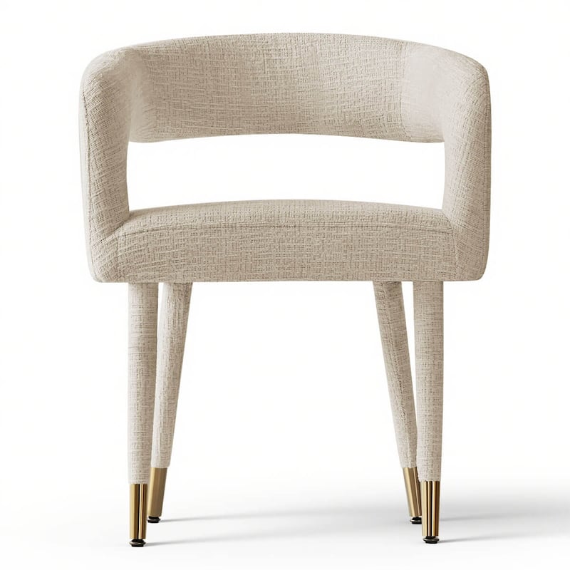 Modern Upholstered Dining Chairs with Arm (Set of 2)