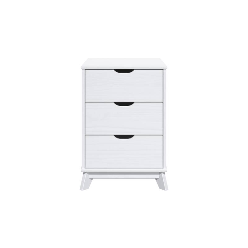 Purcell Wood 3 Drawer Nightstand