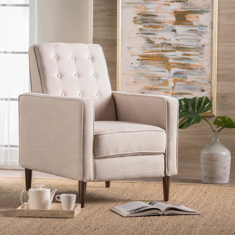 Home Theater Single Fabric Recliner, Living Room Chair Adjustable Sofa Chair with Thick Cushion Tufted Upholstered Accent Chair