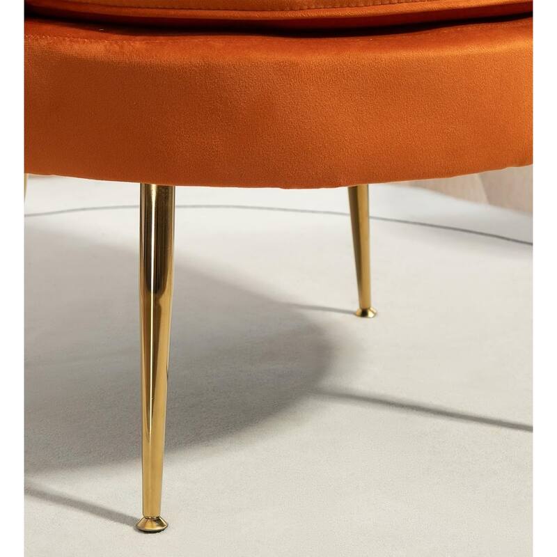 Cavett 28.3" Wide Velvet Accent Chair with Metal Legs