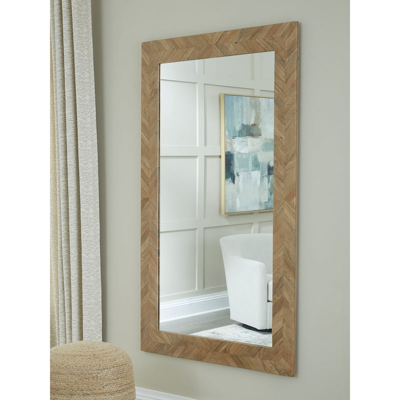 Signature Design by Ashley Waylane Brown Floor Mirror - 40.5" W x 1" D x 68.25" H