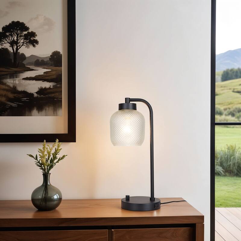 Kenroy Home Prismatic 1-Light Desk Lamp - Black
