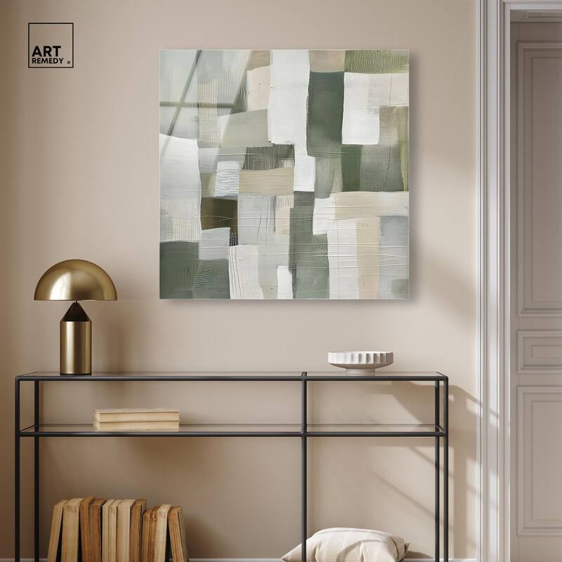 Pale Jade Green I Acrylic by Art Remedy, Ready to Hang