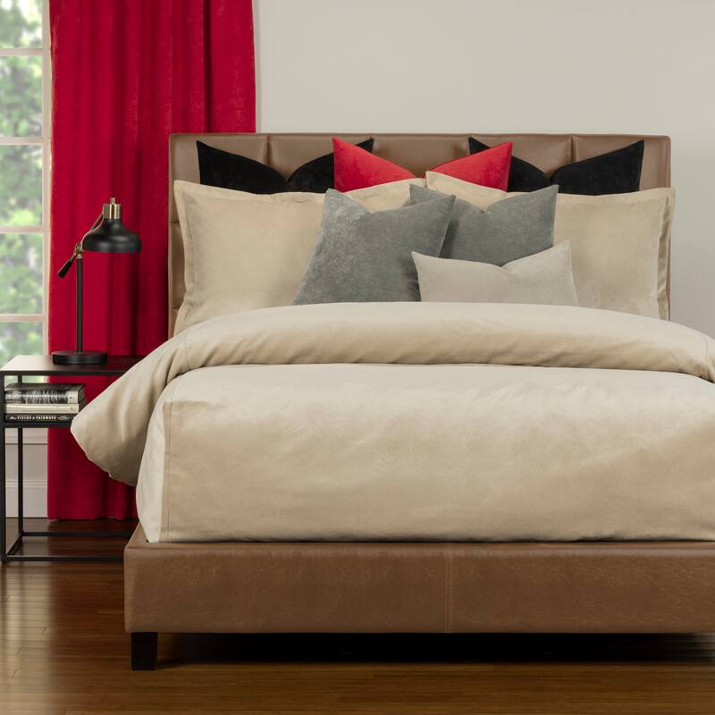 Mixology Padma 9 Piece Bed Cap Comforter Set with Sewn Corners - Parchment - Full