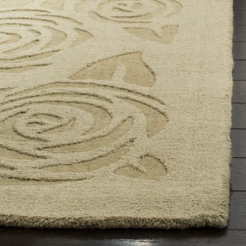 Martha Stewart by SAFAVIEH, Block Print Rose Handmade Wool Area Rug