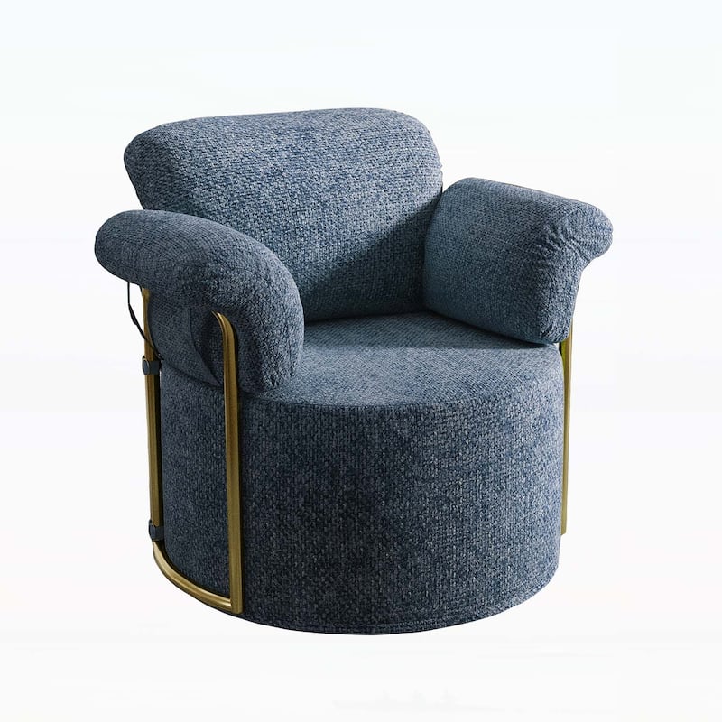 360 Degree Swivel Accent Chair,for Living Room,Bedroom,Office - Blue