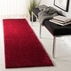 preview thumbnail 135 of 195, SAFAVIEH August Shag Solid 1.2-inch Thick Area Rug 2'3" x 10'  Runner - Red