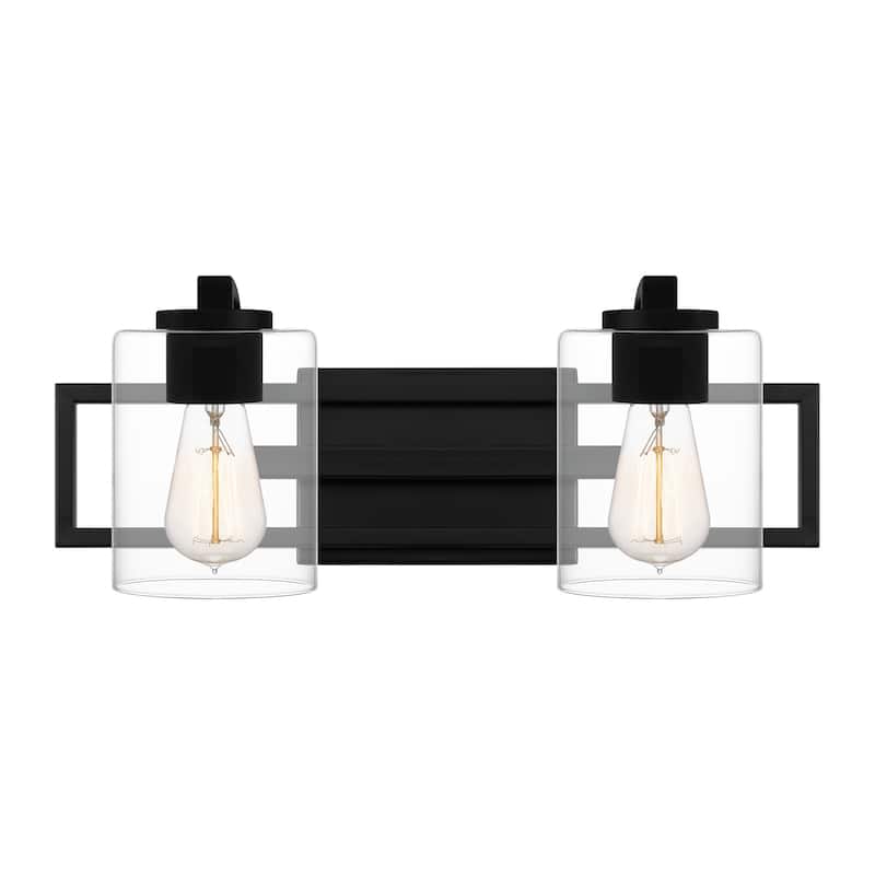 Bellevue QZBF97590 Eupolemus 2 Light 18" Wide Bathroom Vanity Light - Matte Black